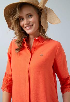 Kadın Somon Gömlek Uzunkol - 50199167011