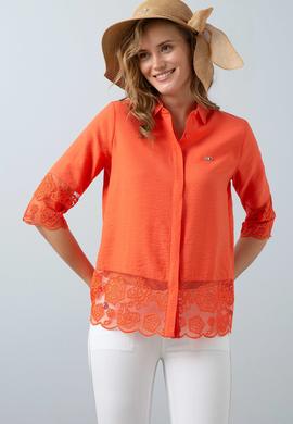 Kadın Somon Gömlek Uzunkol - 50199167011