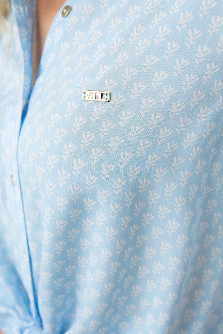 Kadın Mavi Gömlek Uzunkol - 50199215011