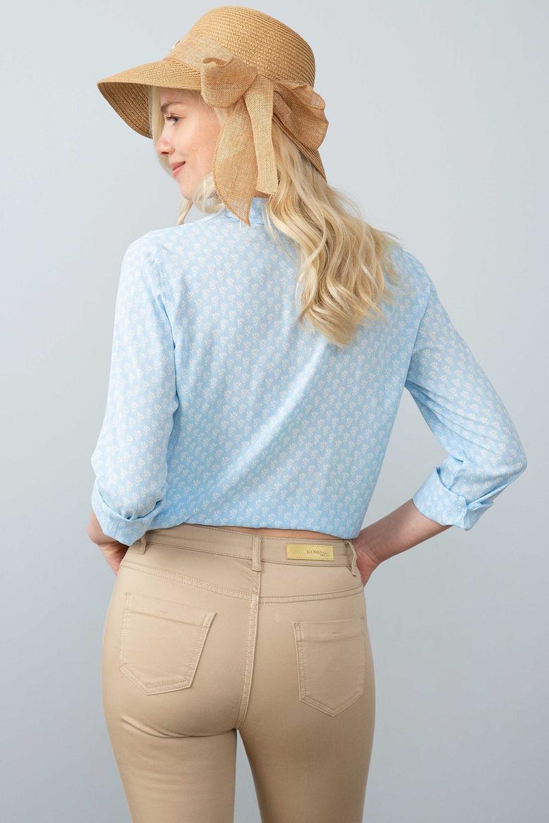 Kadın Mavi Gömlek Uzunkol - 50199215011