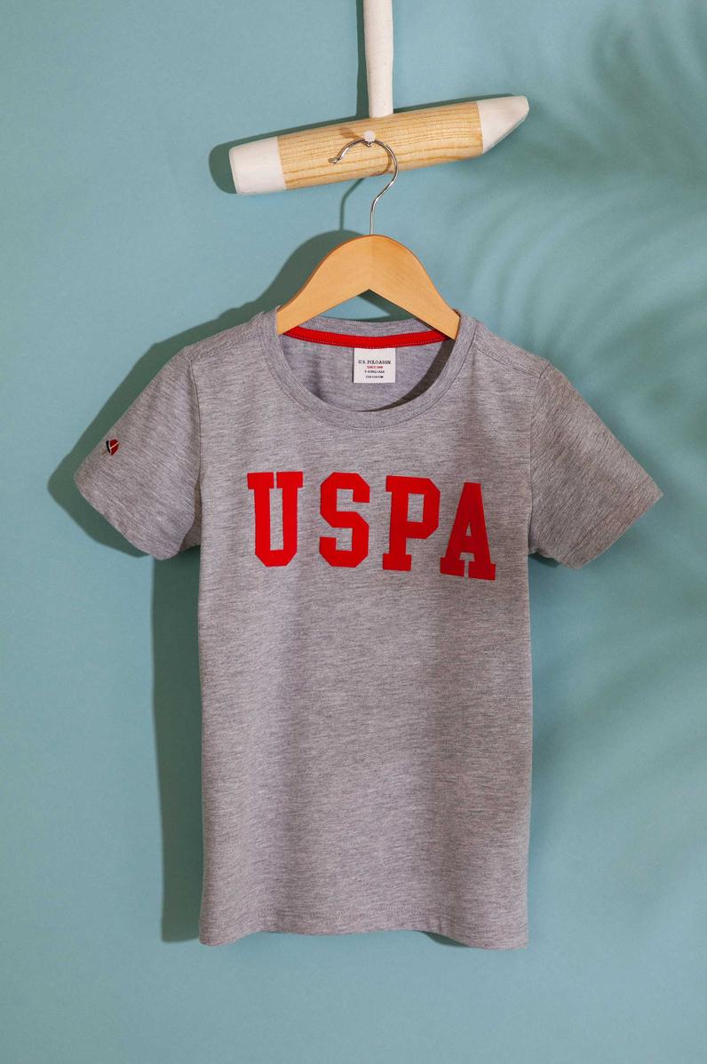 Erkek Çocuk Gri Bisiklet Yaka Tişört