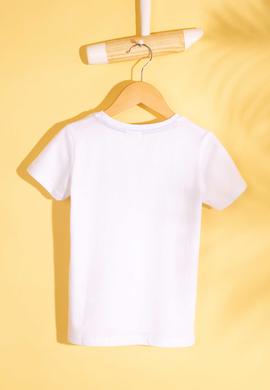 Erkek Çocuk Beyaz Bisiklet Yaka Tişört - 50199219025