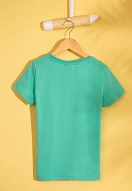 Erkek Çocuk Yeşil Bisiklet Yaka Tişört - 50199219067