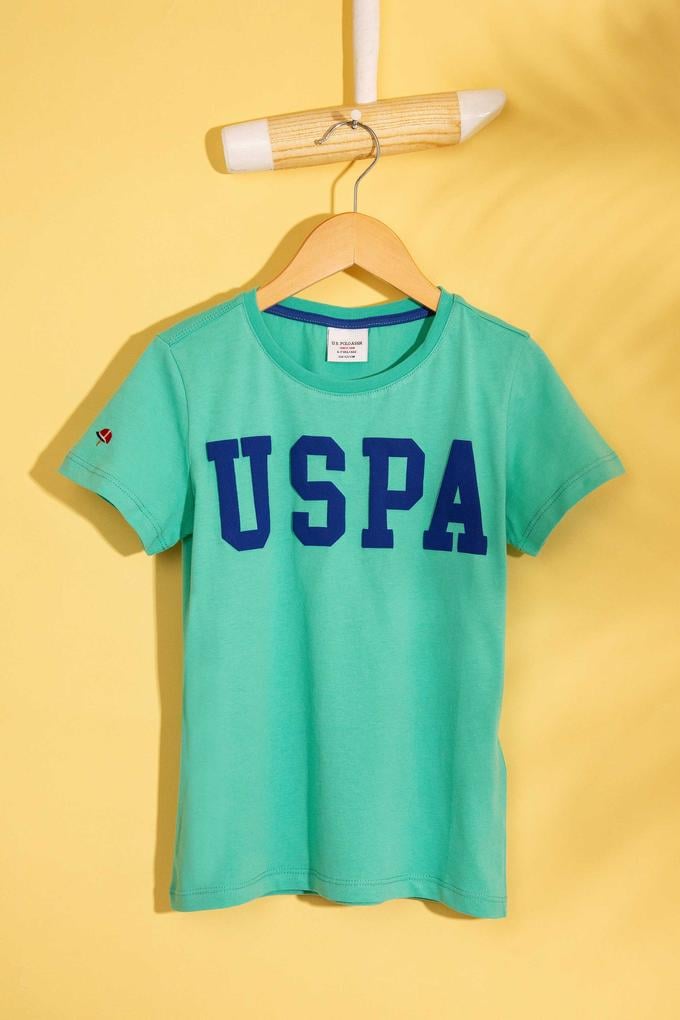 Erkek Çocuk Yeşil Bisiklet Yaka Tişört