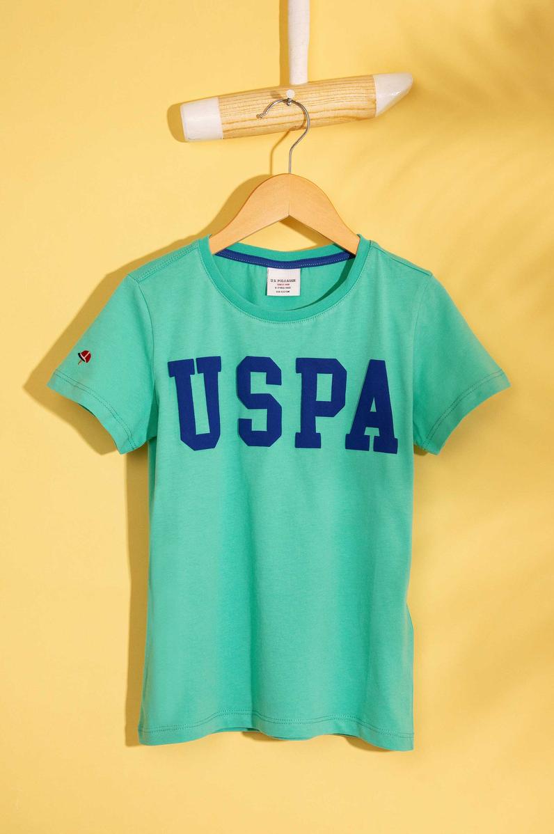 Erkek Çocuk Yeşil Bisiklet Yaka Tişört