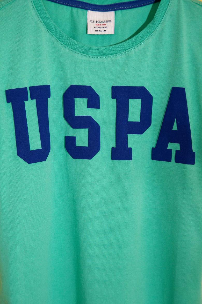 Erkek Çocuk Yeşil Bisiklet Yaka Tişört - 50199219067