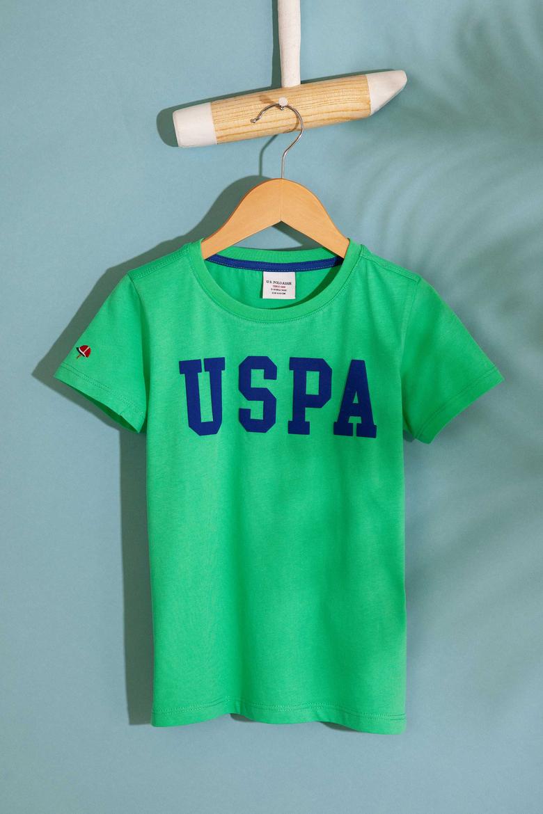 Erkek Çocuk Yeşil Bisiklet Yaka Tişört