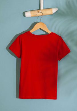 Erkek Çocuk Kırmızı Bisiklet Yaka Tişört - 50199219111