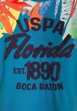 Çocuk Mavi Bisiklet Yaka Tişört - 50199221057