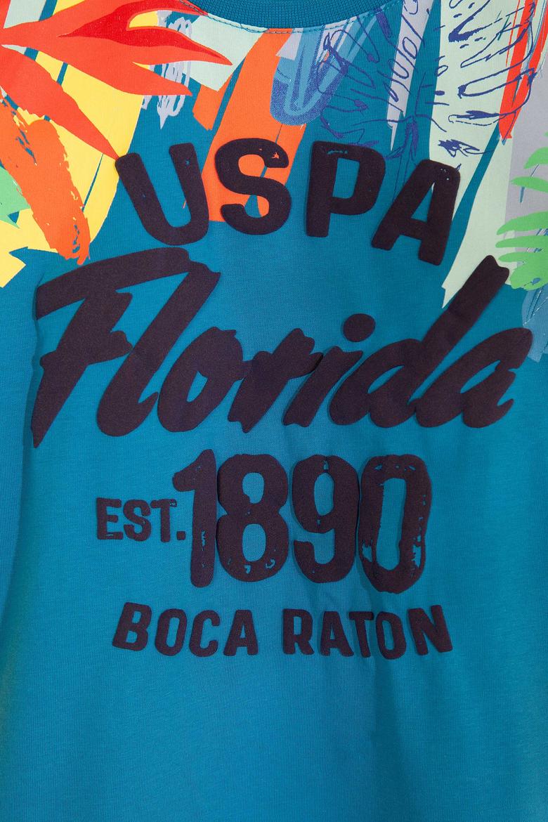 Çocuk Mavi Bisiklet Yaka Tişört - 50199221057