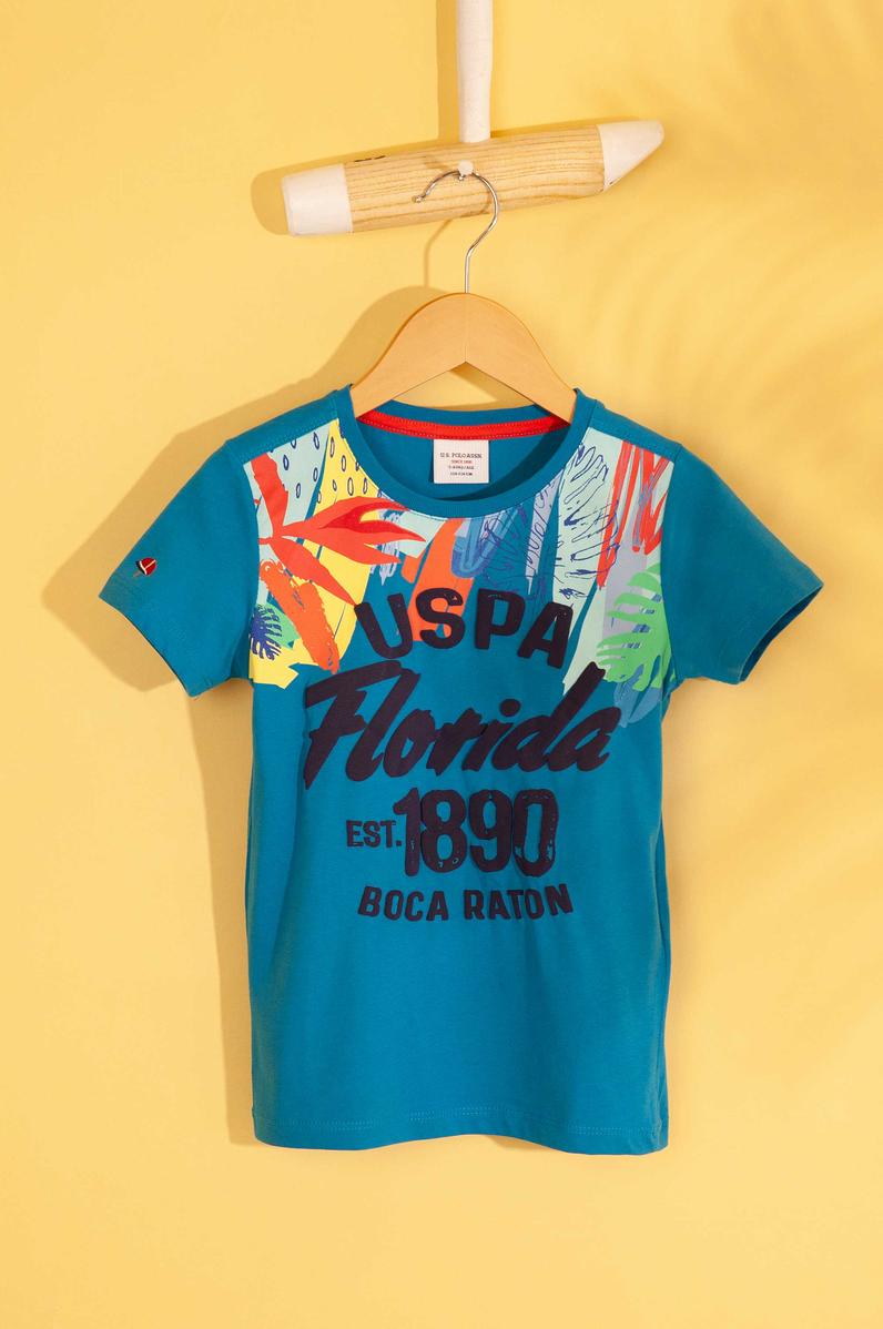 Çocuk Mavi Bisiklet Yaka Tişört