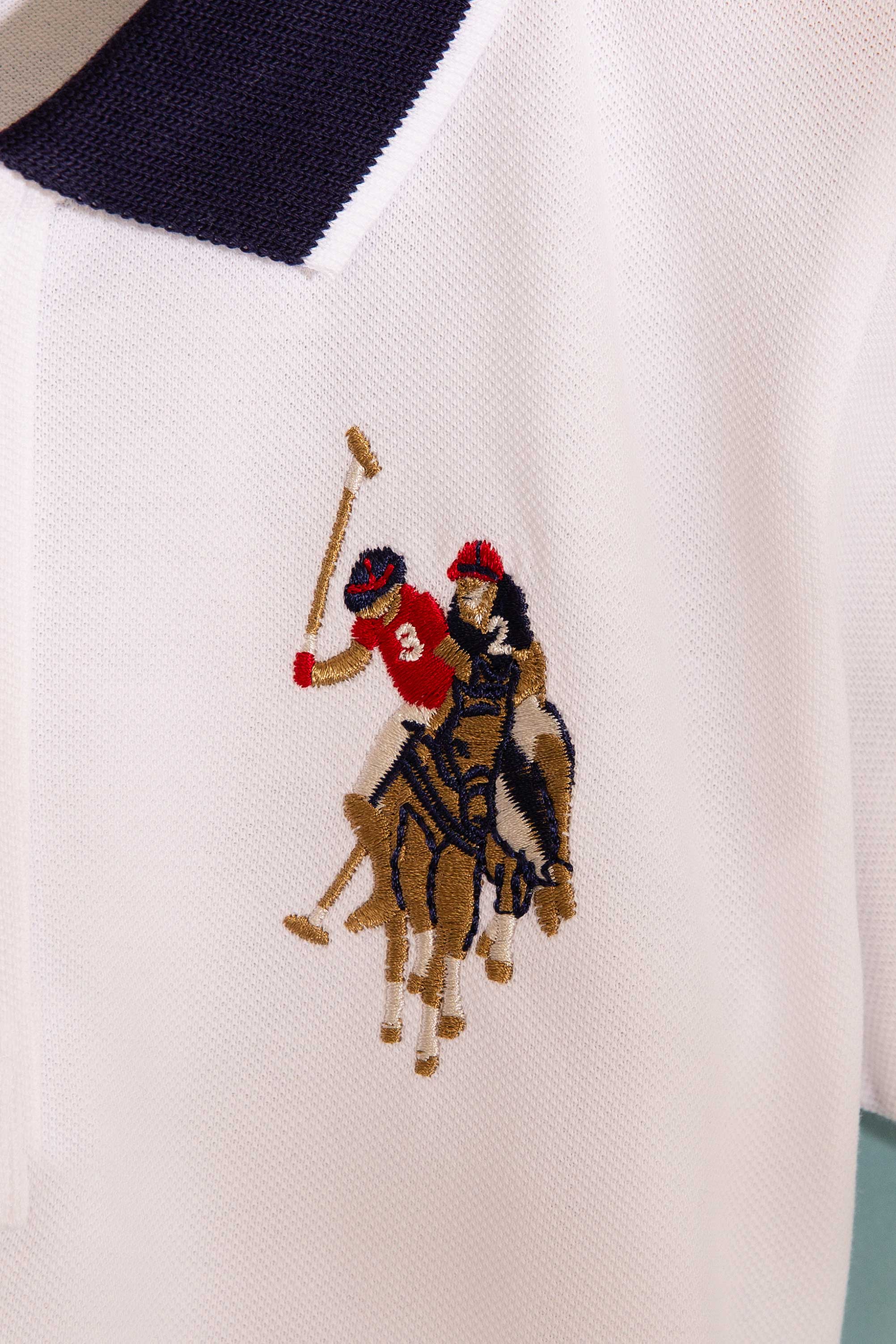 Erkek Çocuk Beyaz Polo Yaka Tişört - Image 3