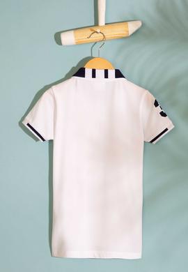 Erkek Çocuk Beyaz Polo Yaka Tişört - 50199224001