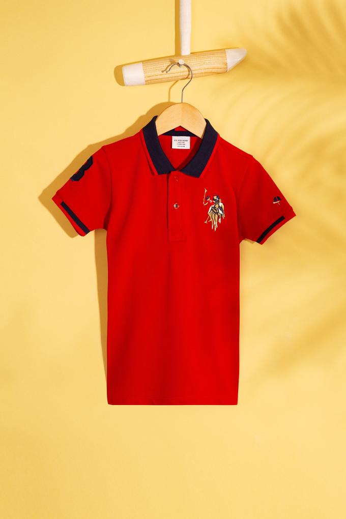 Erkek Çocuk Kırmızı Polo Yaka Tişört