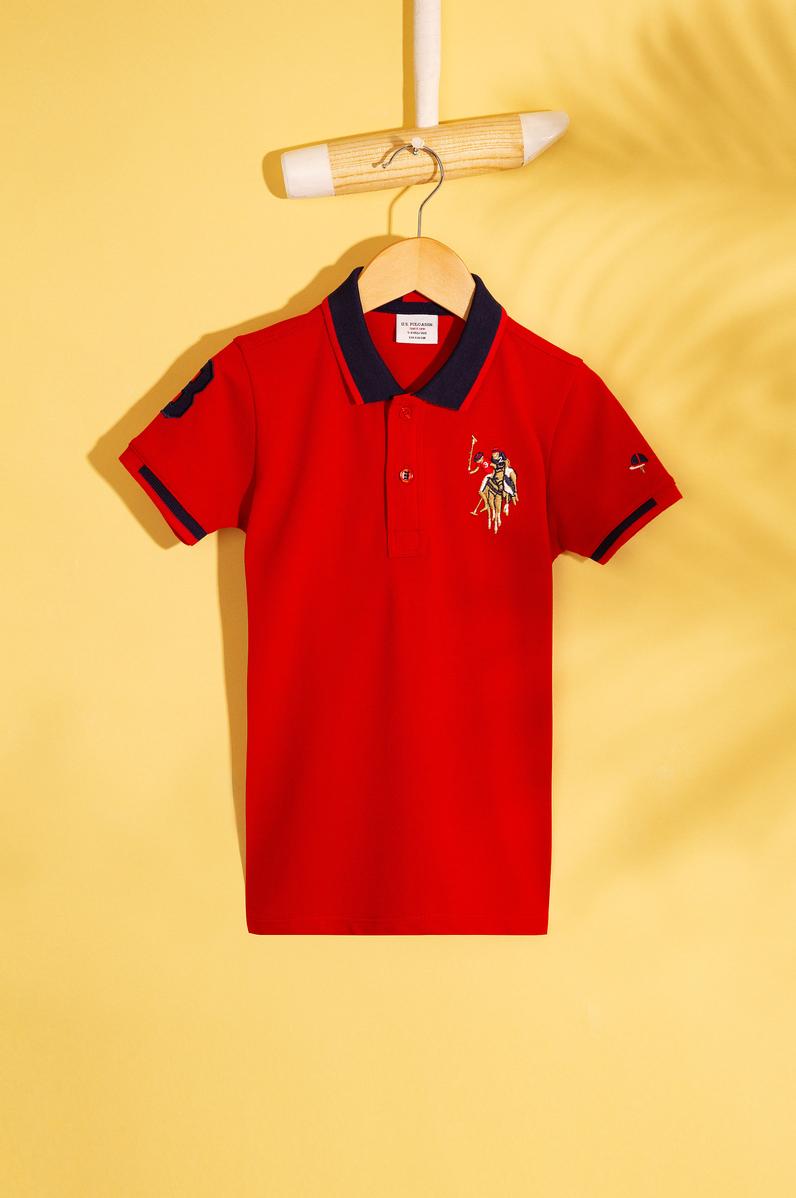 Erkek Çocuk Kırmızı Polo Yaka Tişört