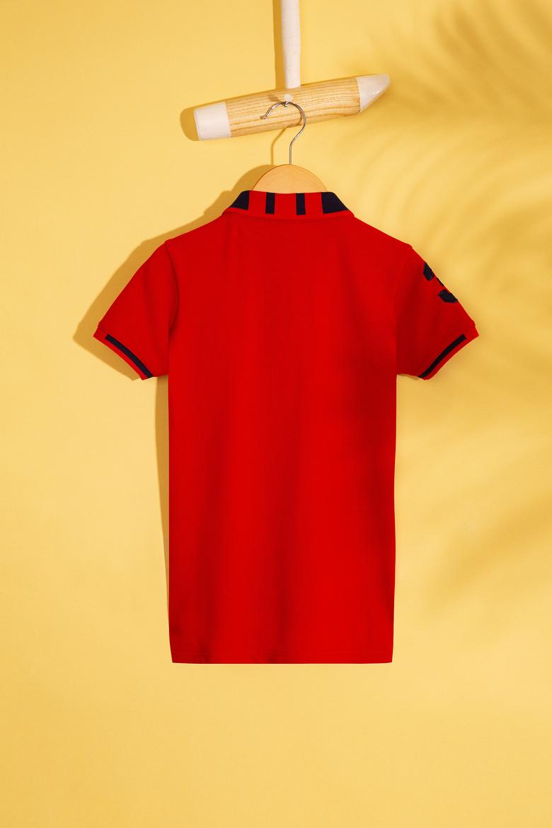 Erkek Çocuk Kırmızı Polo Yaka Tişört - 50199224045