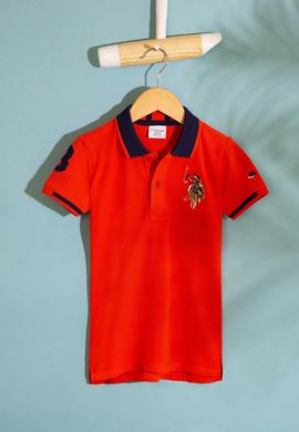 Erkek Çocuk Kiremit Polo Yaka Tişört - 50199224059
