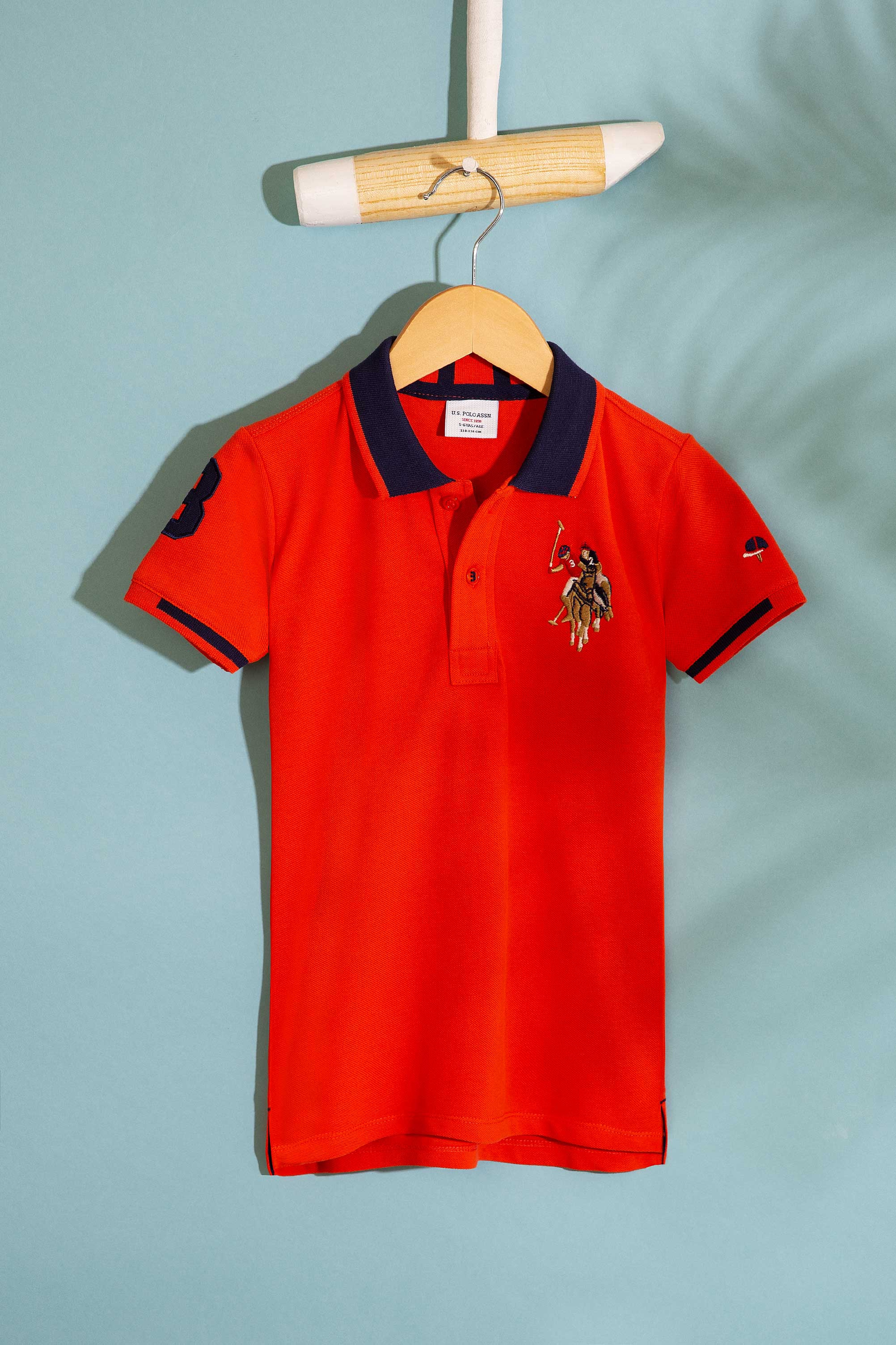 Erkek Çocuk Kiremit Polo Yaka Tişört - Image 1