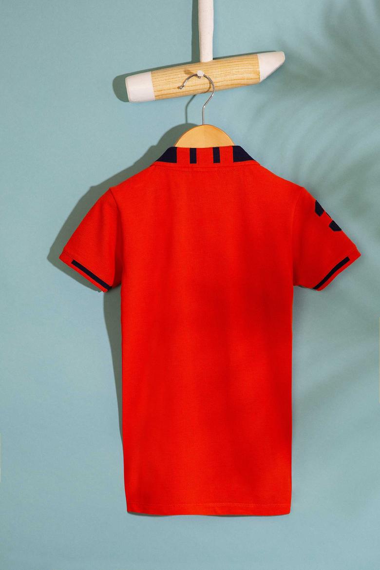 Erkek Çocuk Kiremit Polo Yaka Tişört - 50199224059