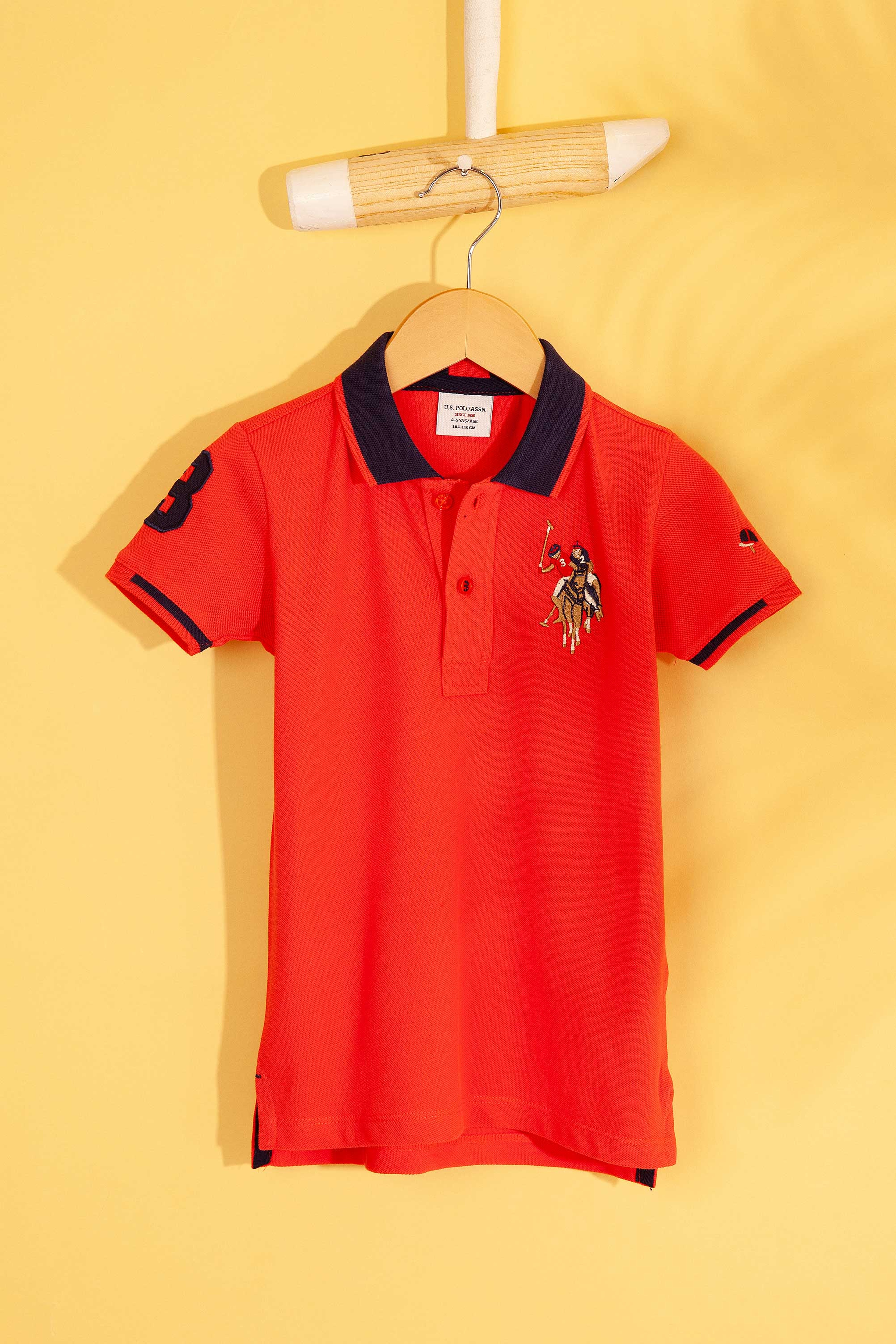 Erkek Çocuk Kırmızı Polo Yaka Tişört - Image 1