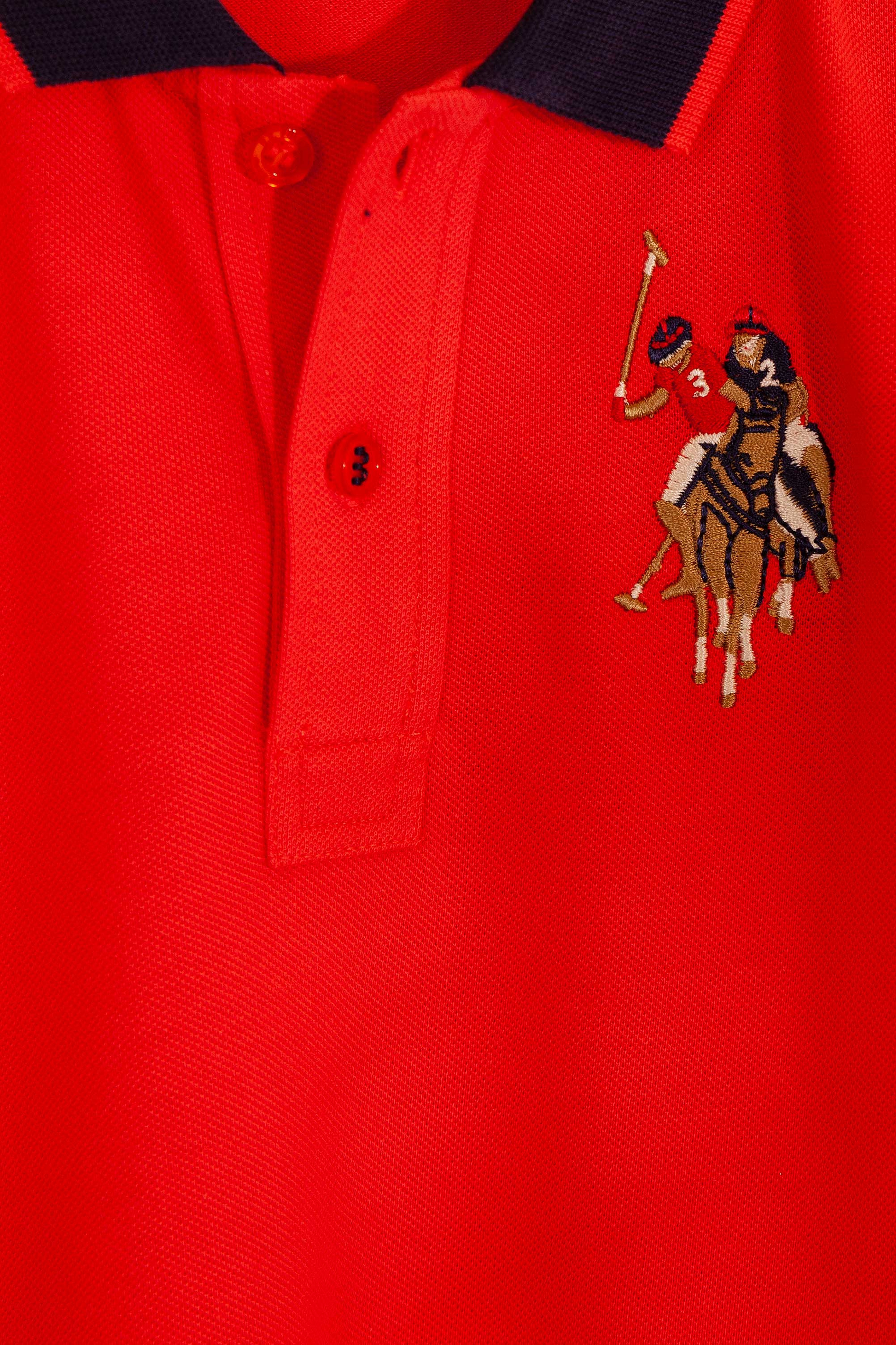 Erkek Çocuk Kırmızı Polo Yaka Tişört - Image 3