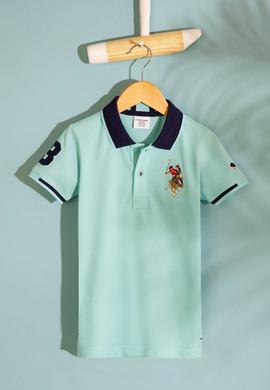 Erkek Çocuk Mavi Polo Yaka Tişört - 50199224199