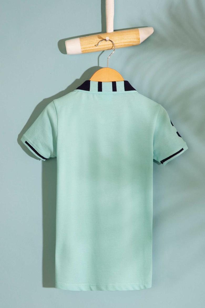 Erkek Çocuk Mavi Polo Yaka Tişört - 50199224199