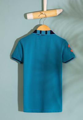 Erkek Çocuk Mavi Polo Yaka Tişört - 50199224255