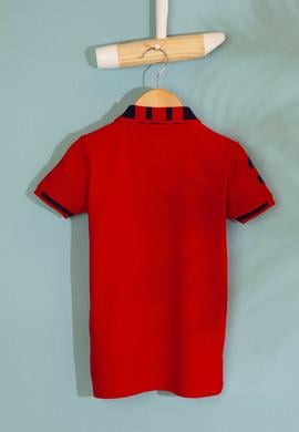 Erkek Çocuk Kırmızı Polo Yaka Tişört - 50199224277