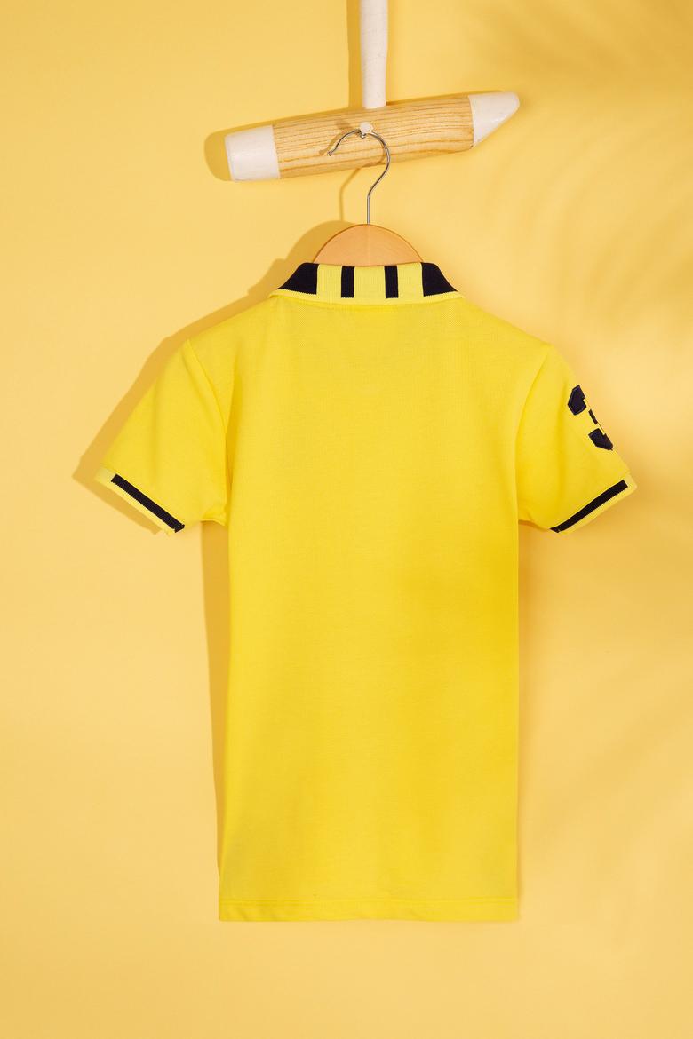 Erkek Çocuk Sarı Polo Yaka Tişört - 50199224287