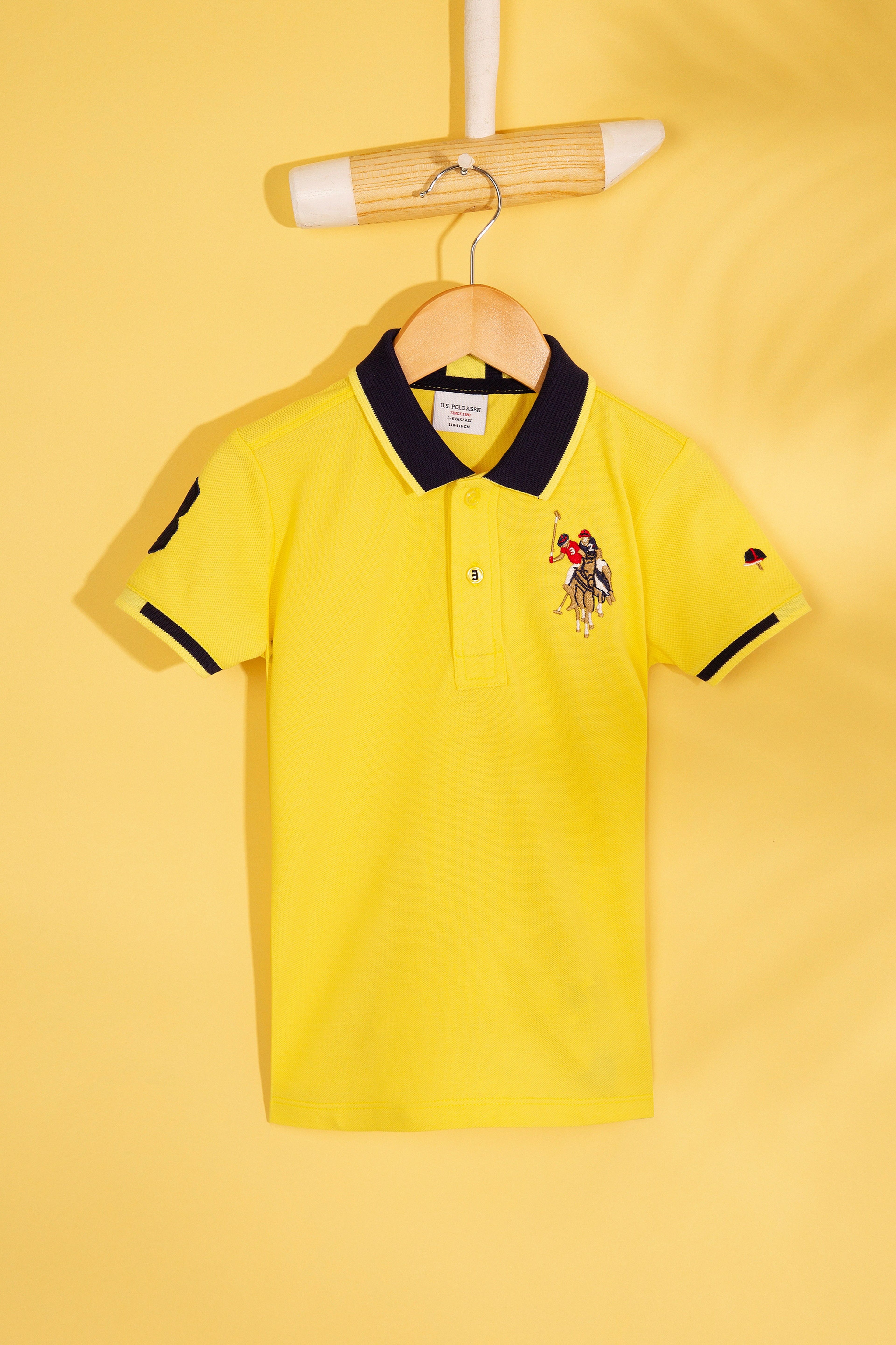 Erkek Çocuk Sarı Polo Yaka Tişört - Image 1