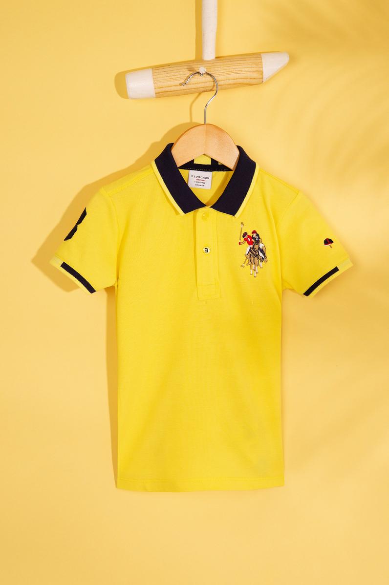 Erkek Çocuk Sarı Polo Yaka Tişört