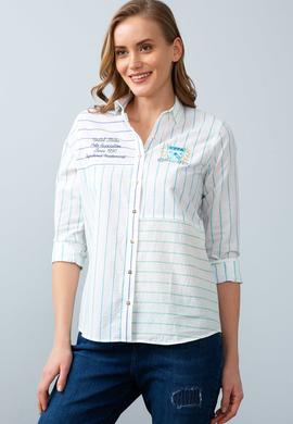 Kadın Yeşil Gömlek Uzunkol - 50199261027