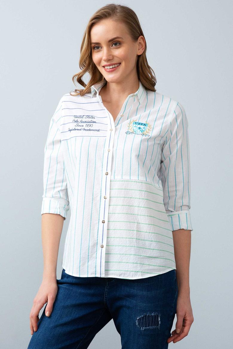 Kadın Yeşil Gömlek Uzunkol - 50199261027