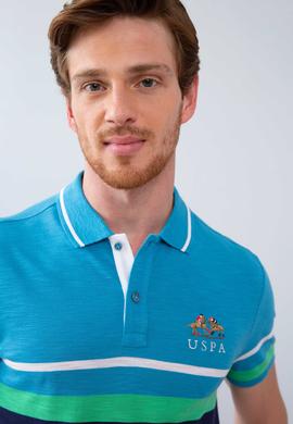 Erkek İndigo Polo Yaka T-Shirt - 50199293016