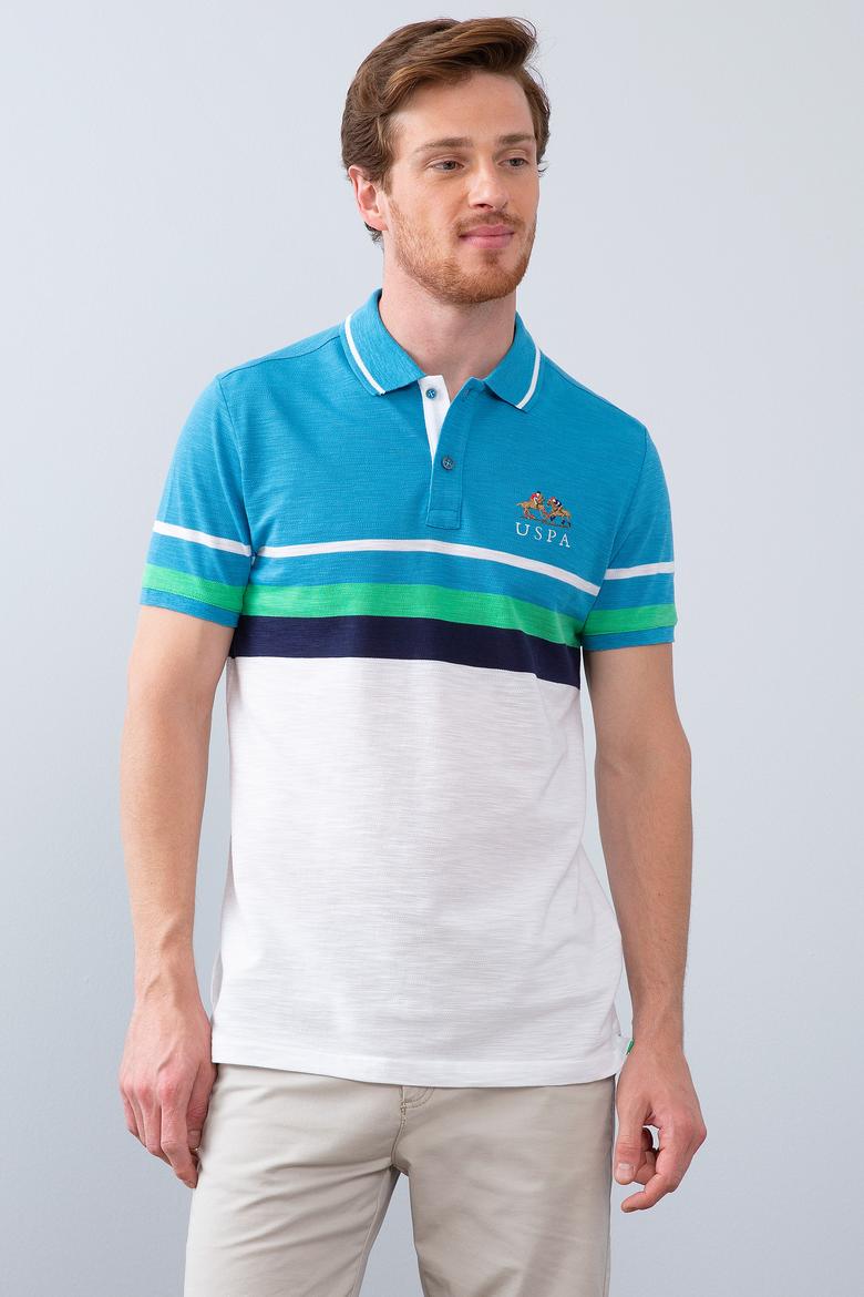 Erkek İndigo Polo Yaka T-Shirt