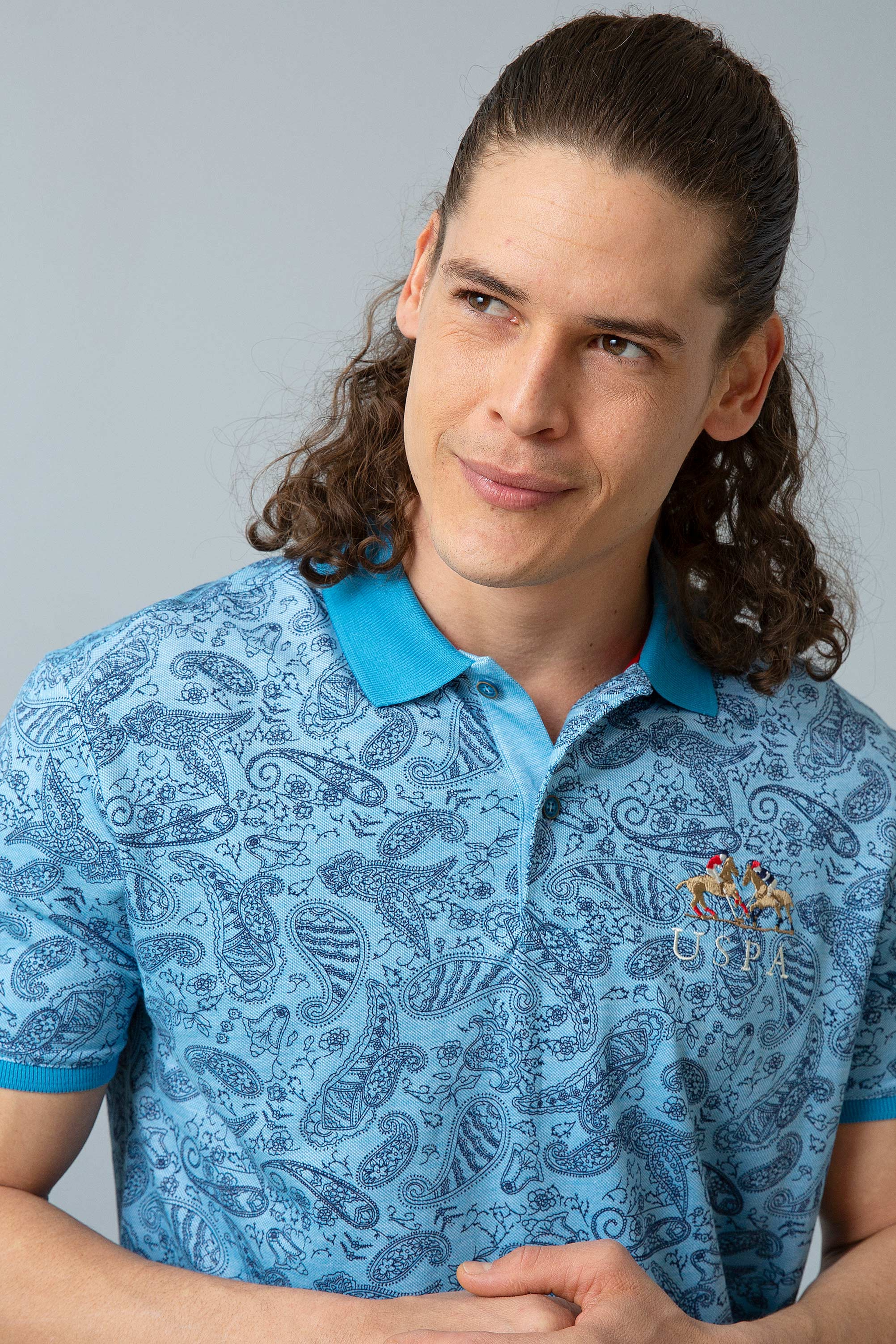 Erkek Koyu İndigo Polo Yaka T-Shirt