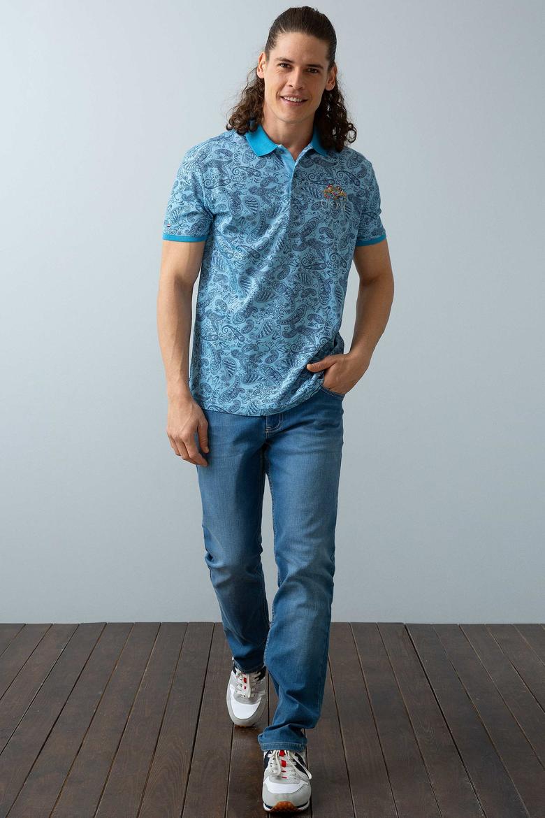 Erkek Koyu İndigo Polo Yaka T-Shirt - 50199307013