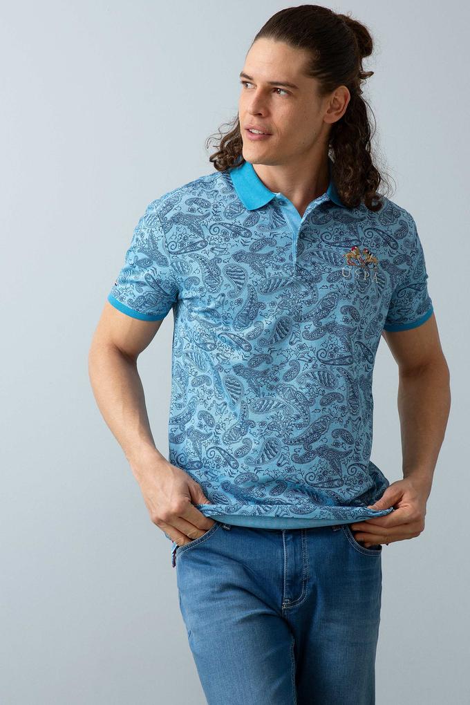 Erkek Koyu İndigo Polo Yaka T-Shirt