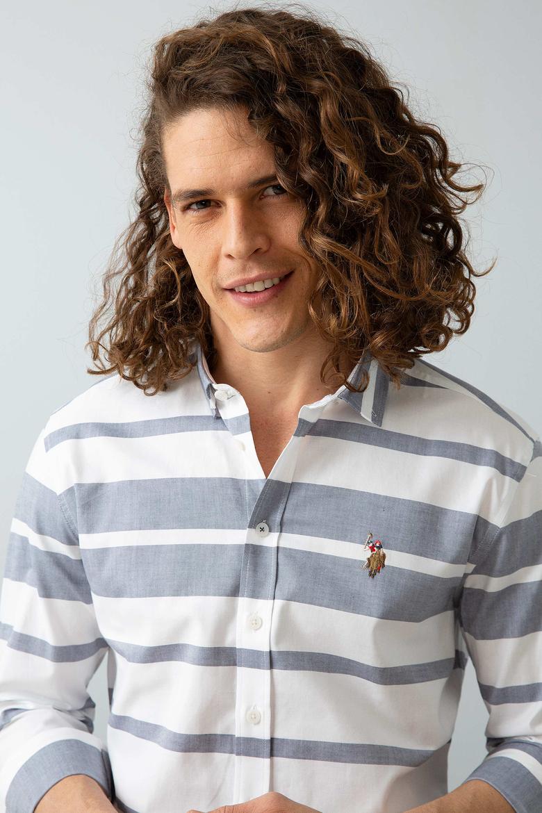 Erkek Lacivert Gömlek Uzunkol - 50199343001