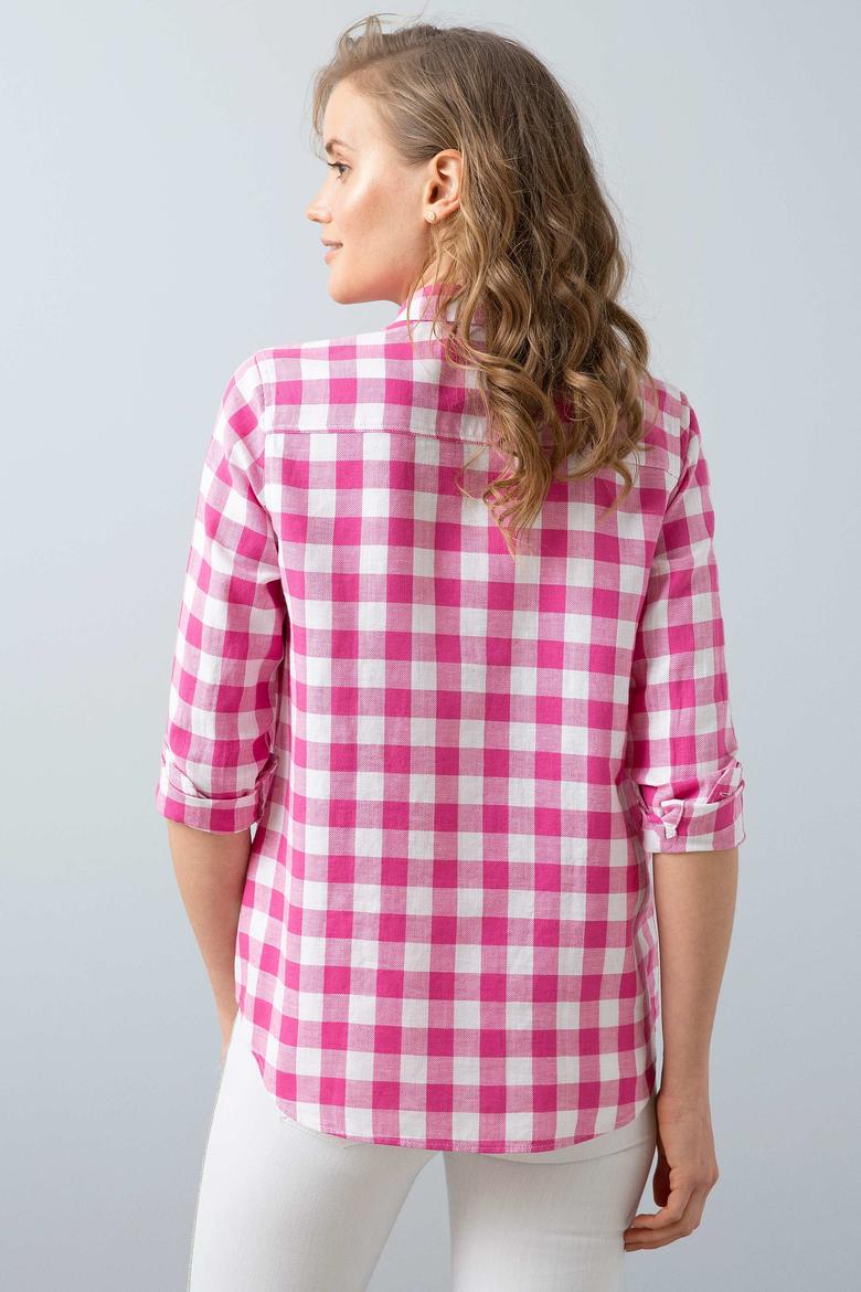 Kadın Pembe Gömlek Uzunkol - 50199347002