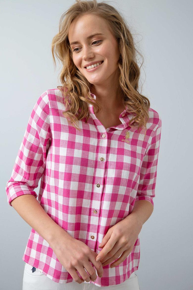 Kadın Pembe Gömlek Uzunkol - 50199347002