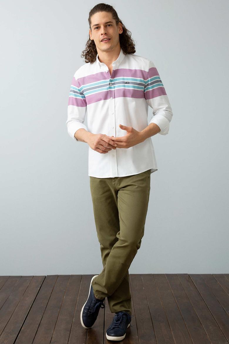 Erkek Menekşe Uzun Kollu Gömlek - 50199369001