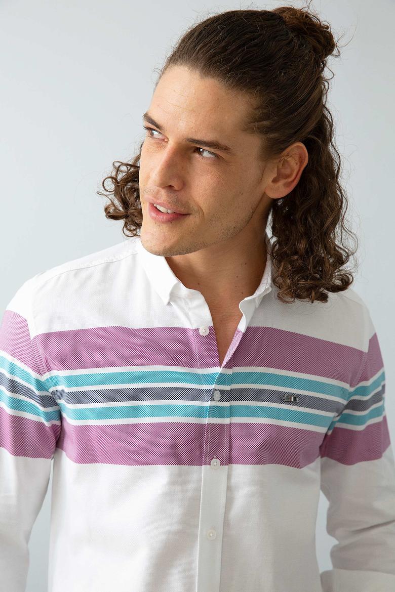 Erkek Menekşe Uzun Kollu Gömlek - 50199369001