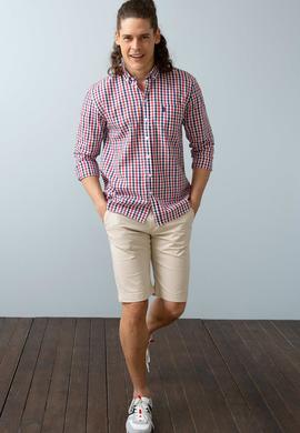 Erkek Kırmızı Gömlek Uzunkol - 50199402004