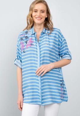 Kadın Mavi Gömlek Uzunkol - 50199416002