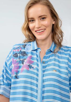 Kadın Mavi Gömlek Uzunkol - 50199416002