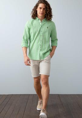 Erkek Yeşil Gömlek Uzunkol - 50199500022