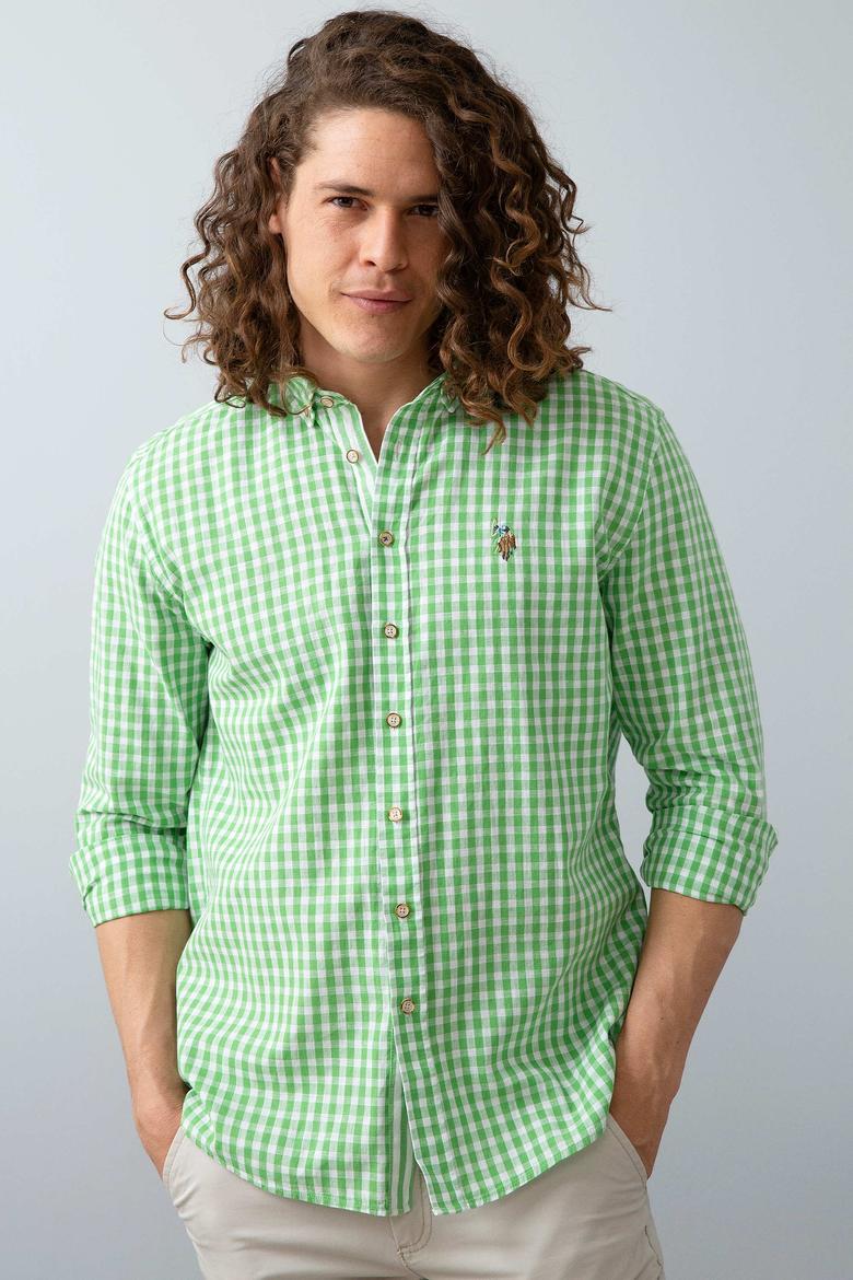 Erkek Yeşil Gömlek Uzunkol - 50199500022