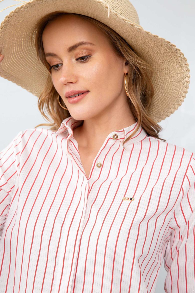 Kadın Kırmızı Dokuma Elbise